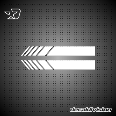 Car Mirror Stripe Sticker Set